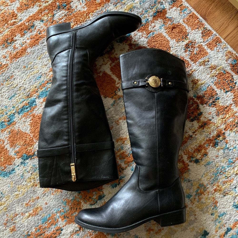 Tommy Hilfiger Black Riding Boots- Worn only once!